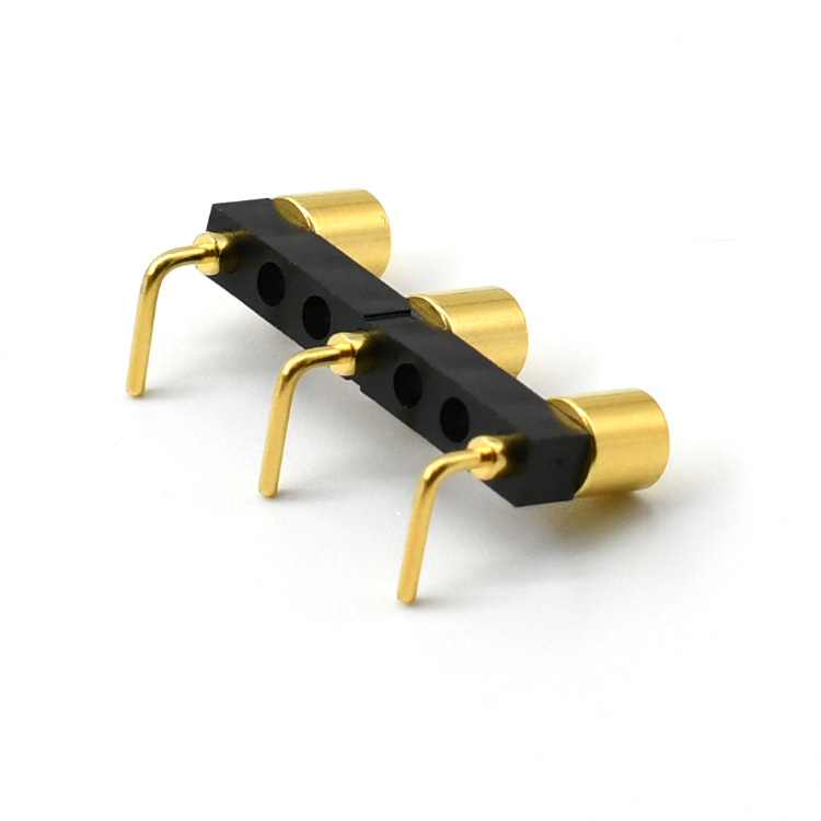pogopin連接器天線頂針 折彎式公母座伸縮探針3pin導(dǎo)電彈簧針