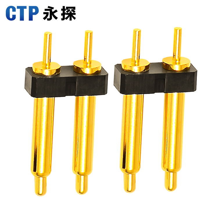 定 單排2Pin pogopin通訊連接器探針汽車光纖導(dǎo)電針彈簧觸點頂針